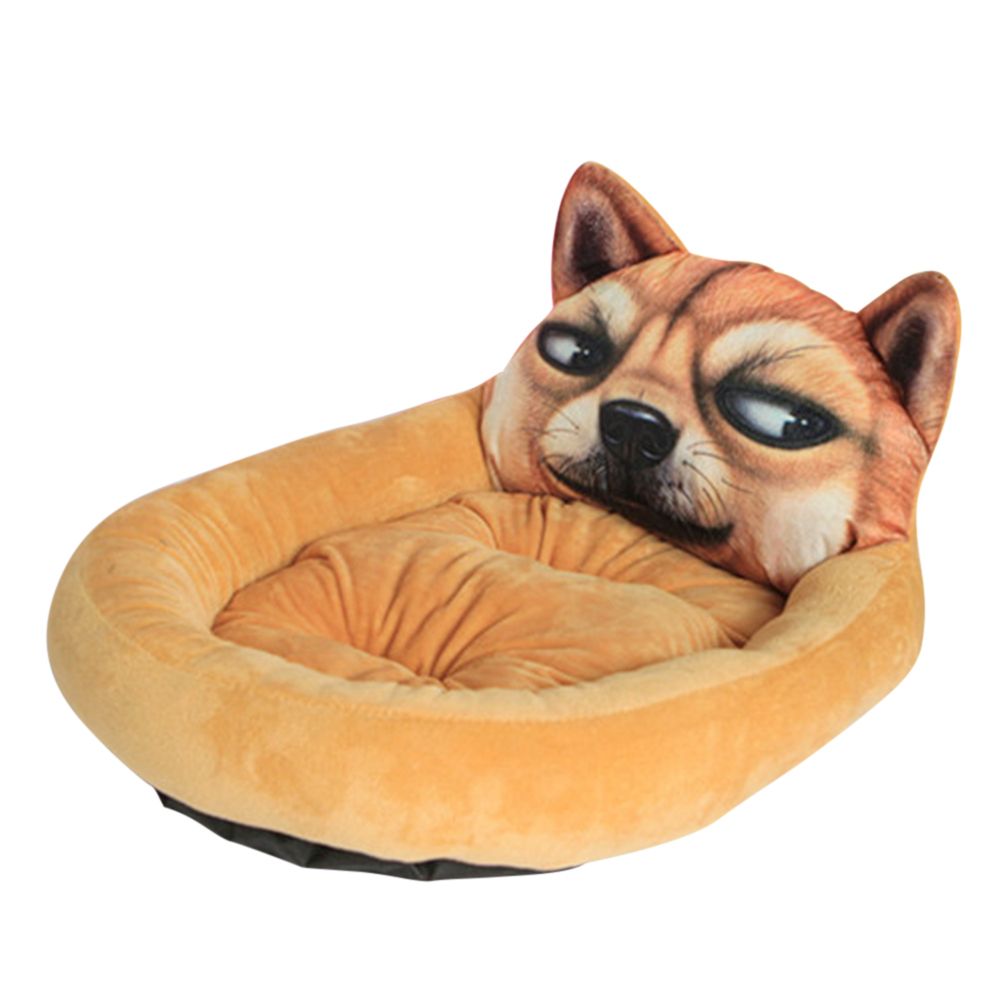 Warm-Keeping Cartoon Pet Bed Soft Comfortable Cat Cushion