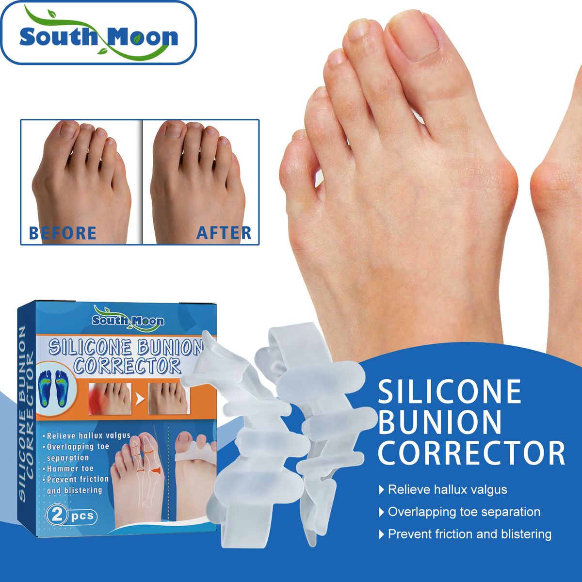 Silicone Bunion Corrector Toe Separator Relieve Swelling