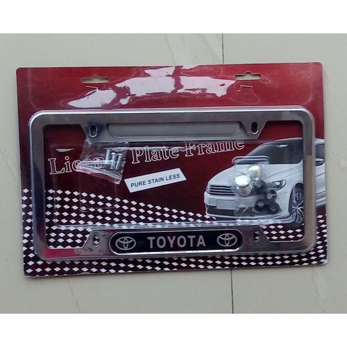 A Pair Of Silver Color Toyota Plate Number Cover/frame