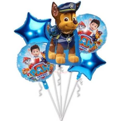 Paw Patrol Balloon For Birthday Party Decorations - 5 Pieces