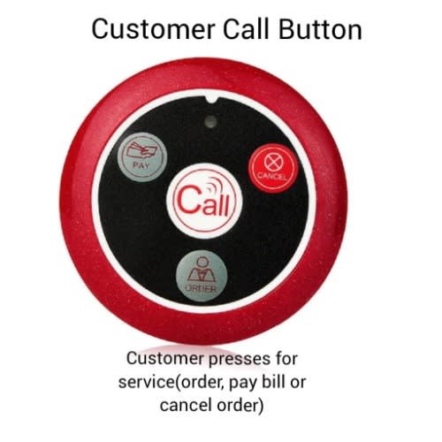 Hotel Bar & Restaurant Waiters/Customers Service Wireless Call System - 5 Buttons - 1 Monitor Package