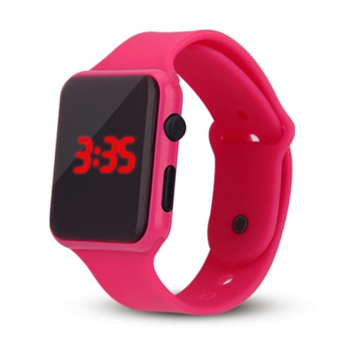 Electronic Silicone Wristwatch - Pink