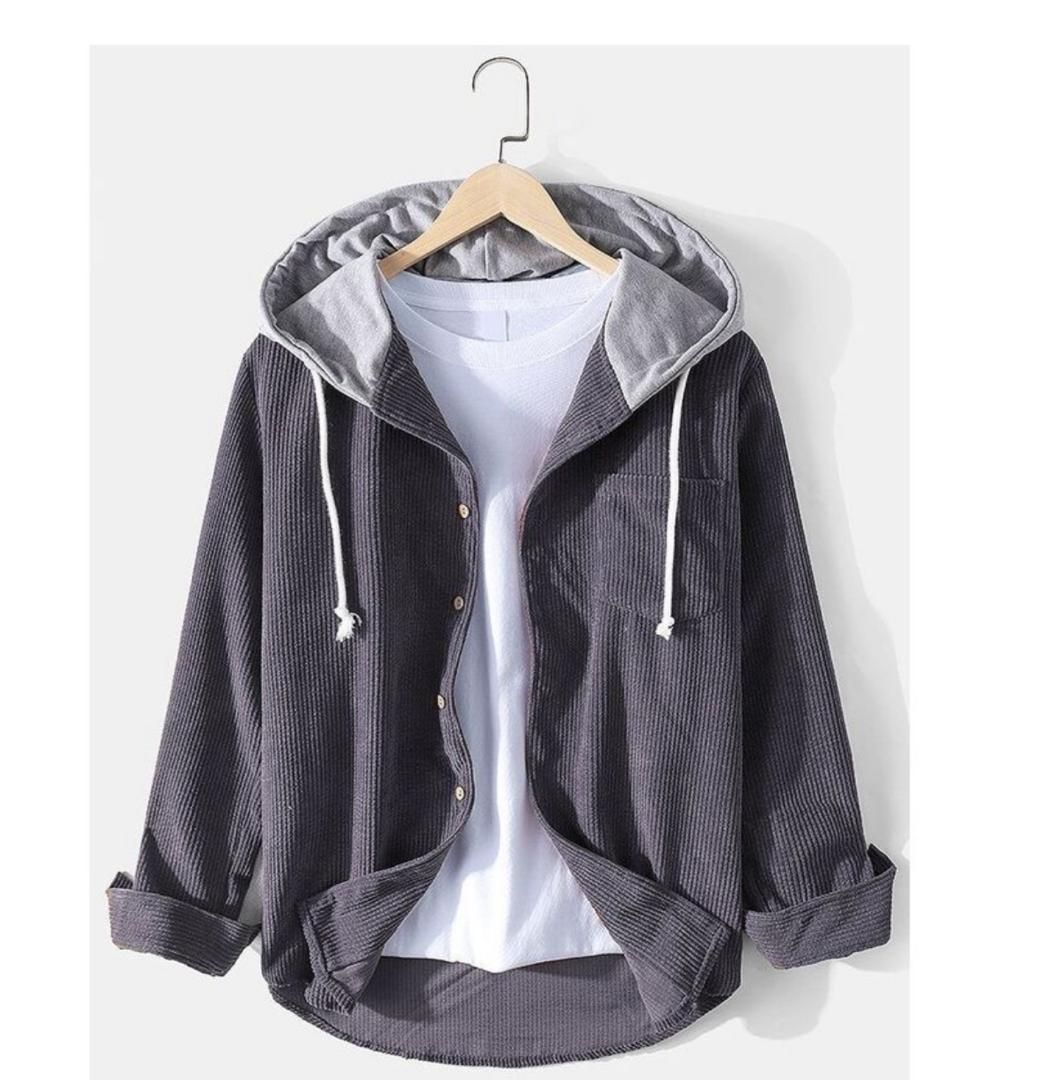 Custom-Made Grey Color Corduroy Jacket Only