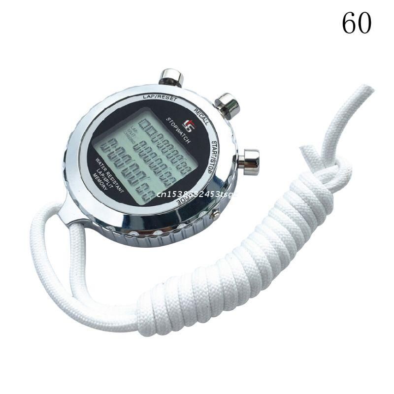 Accuracy Timer Sports Alarm Countdown Stopwatch Stopwatch 1/100s Stainless Large Silent With Display Memory Steel Y8AA Digital