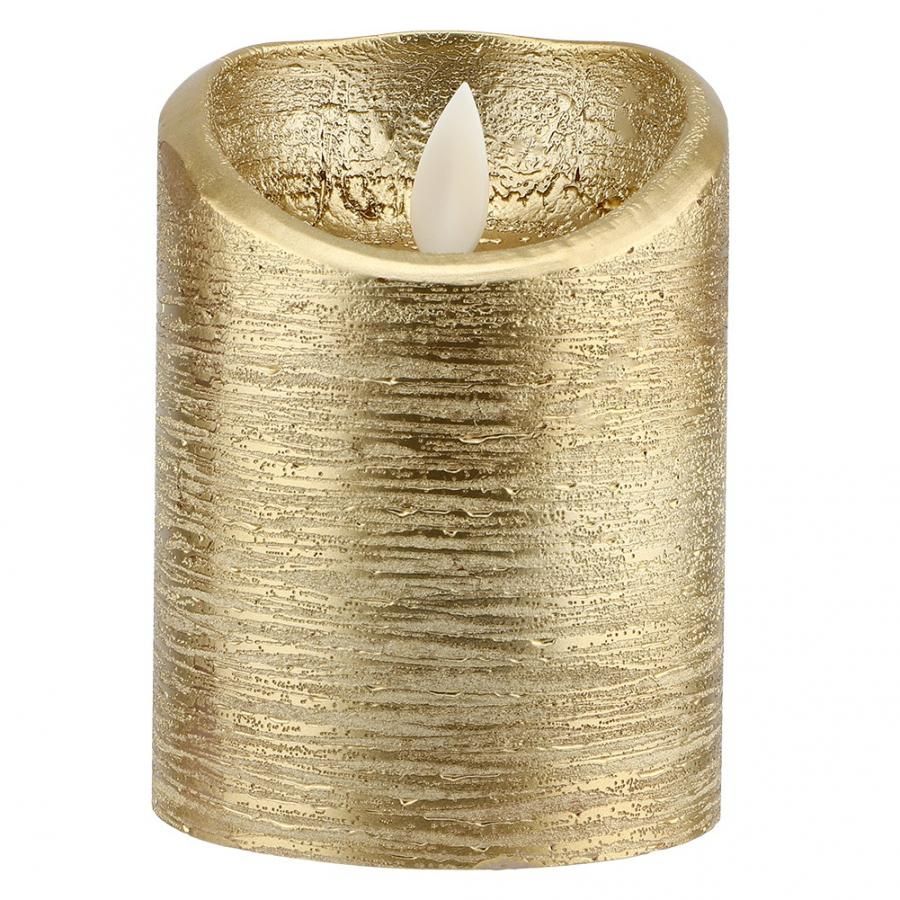 Led Flame-Less Candles Battery Gold Swinging Flame Electric