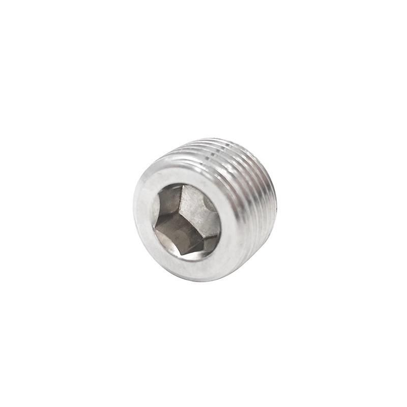 Inner Hexagon Plug 304 Stainless Steel 4 in Charge of Plug Outer Wire Plug Head Oil Plug Screw Plug Inner Hexagon Spot Supply