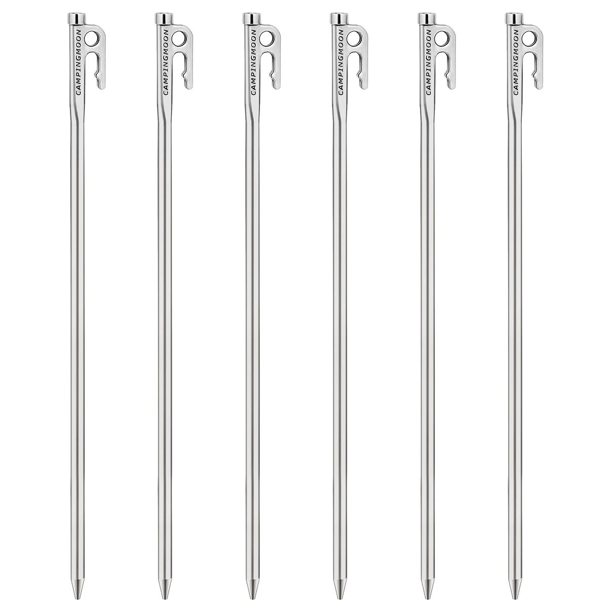 Heavy Duty Steel Tent Stakes Pegs With Hook And Hole Design