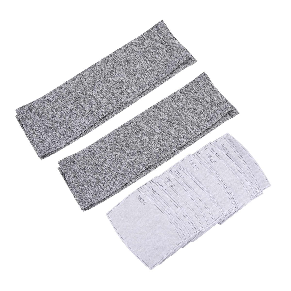 2 Pcs Bandana Head Face Mask Neck Gaiter Snood with 20Pcs