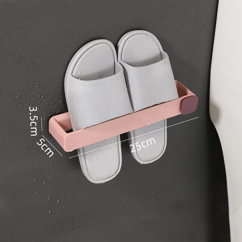 Wall Mounted Shoe Rack Foldable Shoes Hanger Slippers Drain Storage Rack Shelf