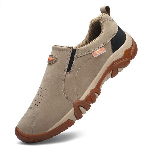 Men's Retro Fashion Hiking Shoes Casual Outdoor Shoes-Beige