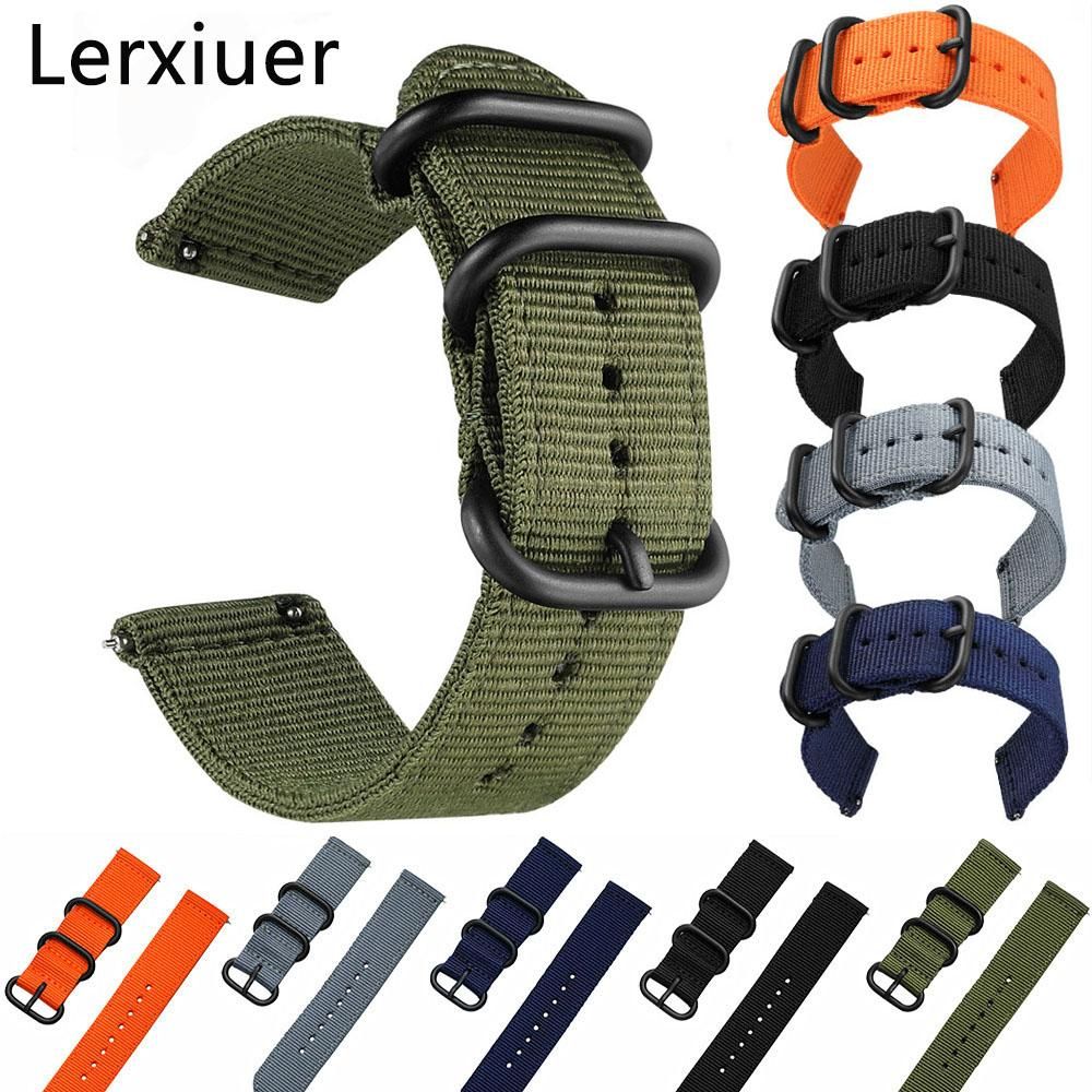 Nylon watch band For Samsung Galaxy watch 4 5 pro 45mm active 2 Gear S3 strap Bracelet 22mm 20mm Huami watch gt 2e 3 strap