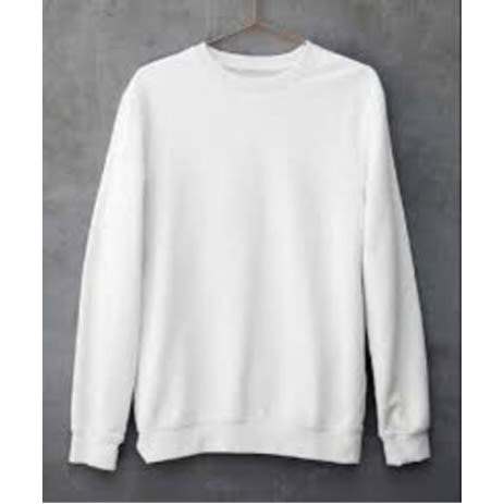 Plain Unisex Sweatshirt - White