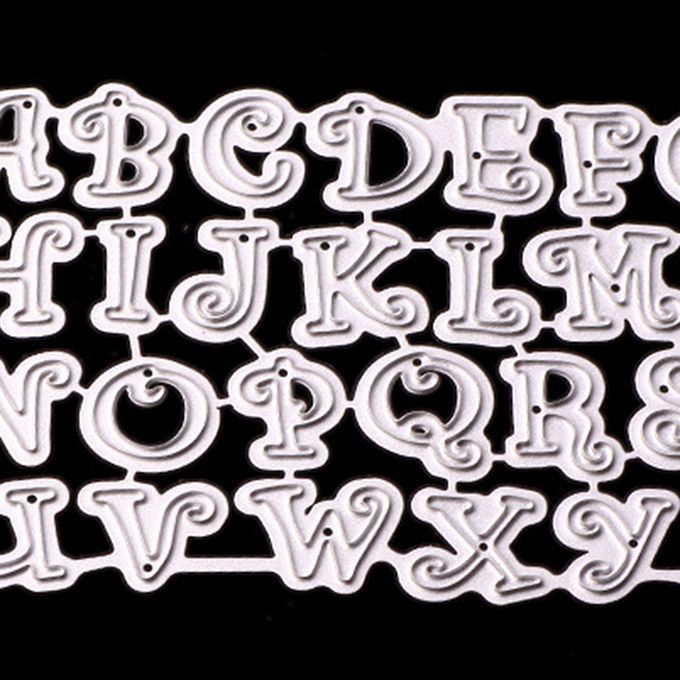 A To Z Alphabet Halloween Metal  Dies Stencil Scrapbooking