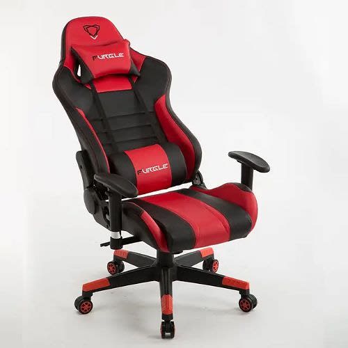 Furgle Computer Racing Gaming Ergonomic Chair + Footrest