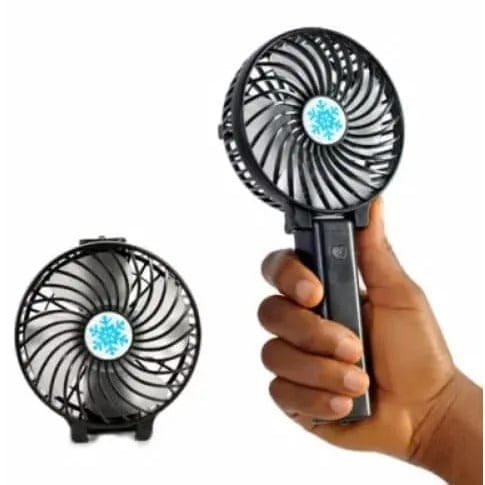Handy Usb Rechargeable Fan - Black