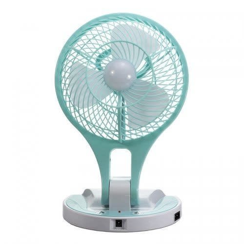 Rechargeable Portable Led Light With Mini Fan