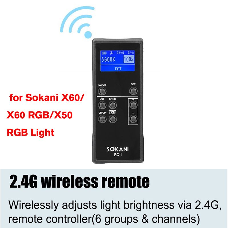 Wireless Remote Controller 2.4G Wireless Remote For Sokani X60 / X60 RGB / X50 RGB Light