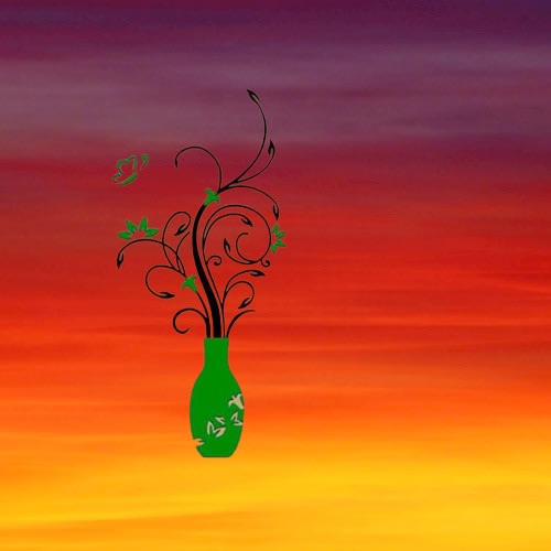 Removable 3D Diy  Wall Stickers Flower Vase Home Decor