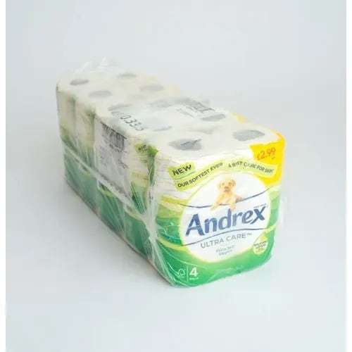 Andrex Ultra Care Toilet Paper - 20 Toilet Roll Pack - Contains Soothing Lotion With Aloe