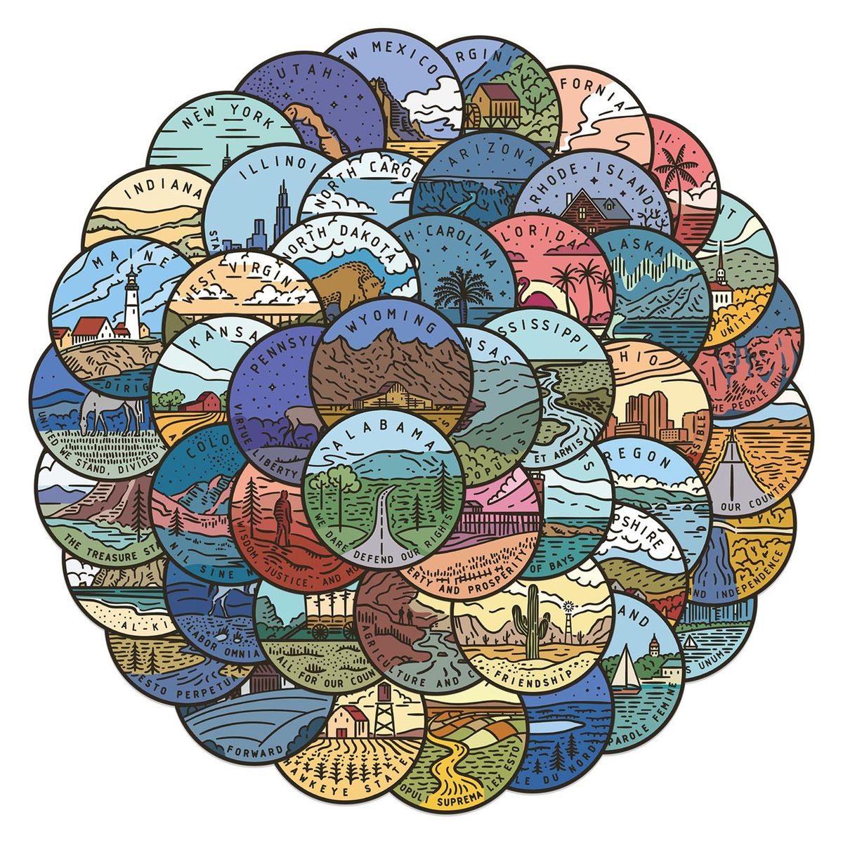 50Pcs Cartoon Stickers Graffiti Stickers Suitcase Laptop Water Bottle Stickers