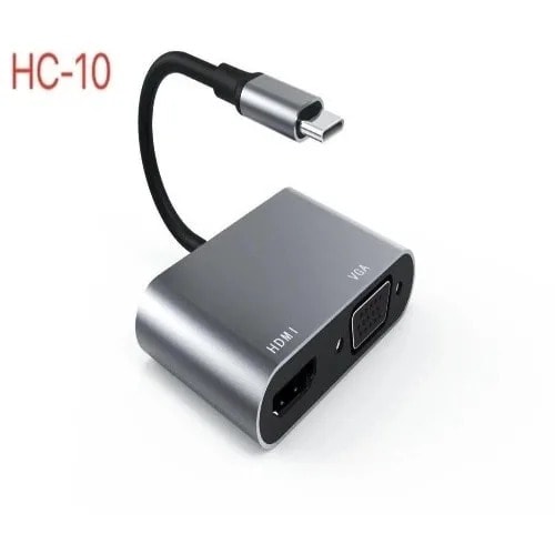 2 In 1 Usb C To Hdmi And Vga Adapter