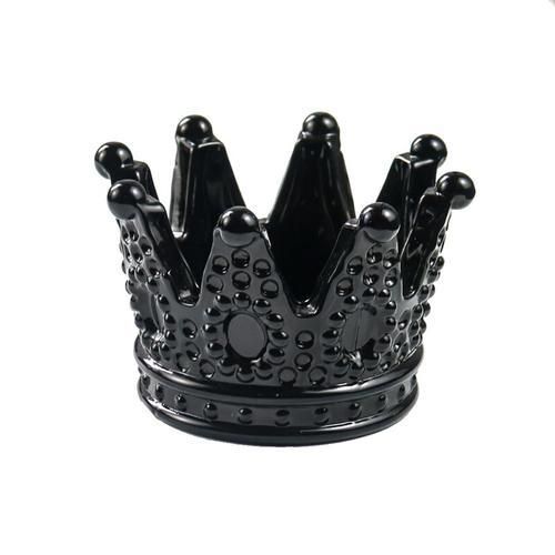 Ashtray Transparent Black Crown Glass Cigar Ashtray Smoking Accessory Tobacco Cigar Tray Candle Holders For Home Decor Gifts