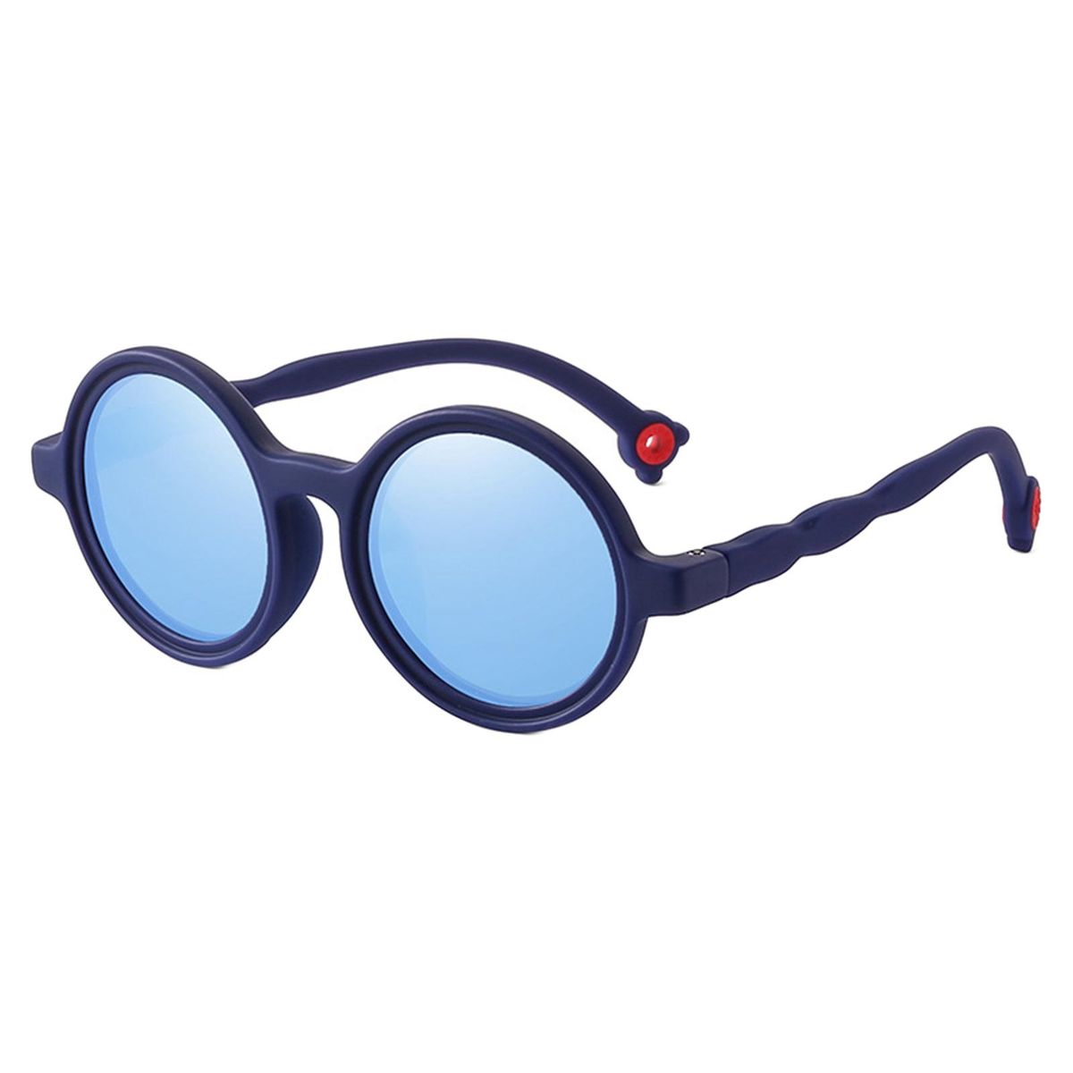 Cute Round Kids Sunglasses Outdoor Party  Protection Polarized Blue