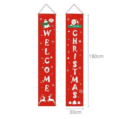 Merry Christmas Banner- Red