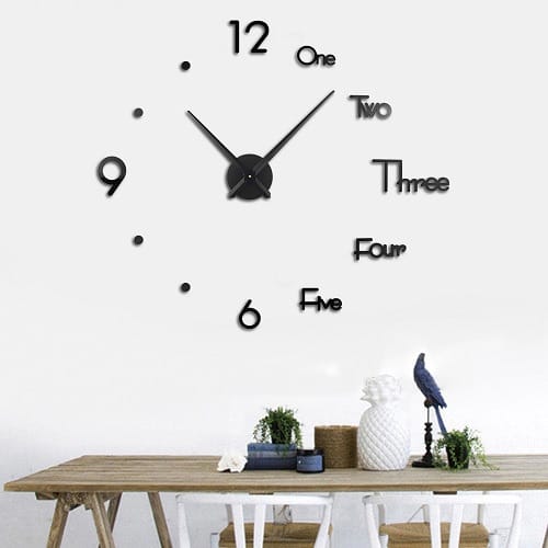 Diy Letter & Number Acrylic Wall Clock - 47''