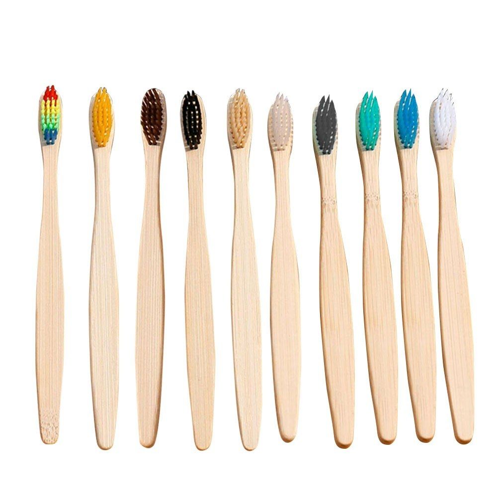 5Pcs/Set Natural Bamboo Toothbrushes Soft Bristles Bamboo