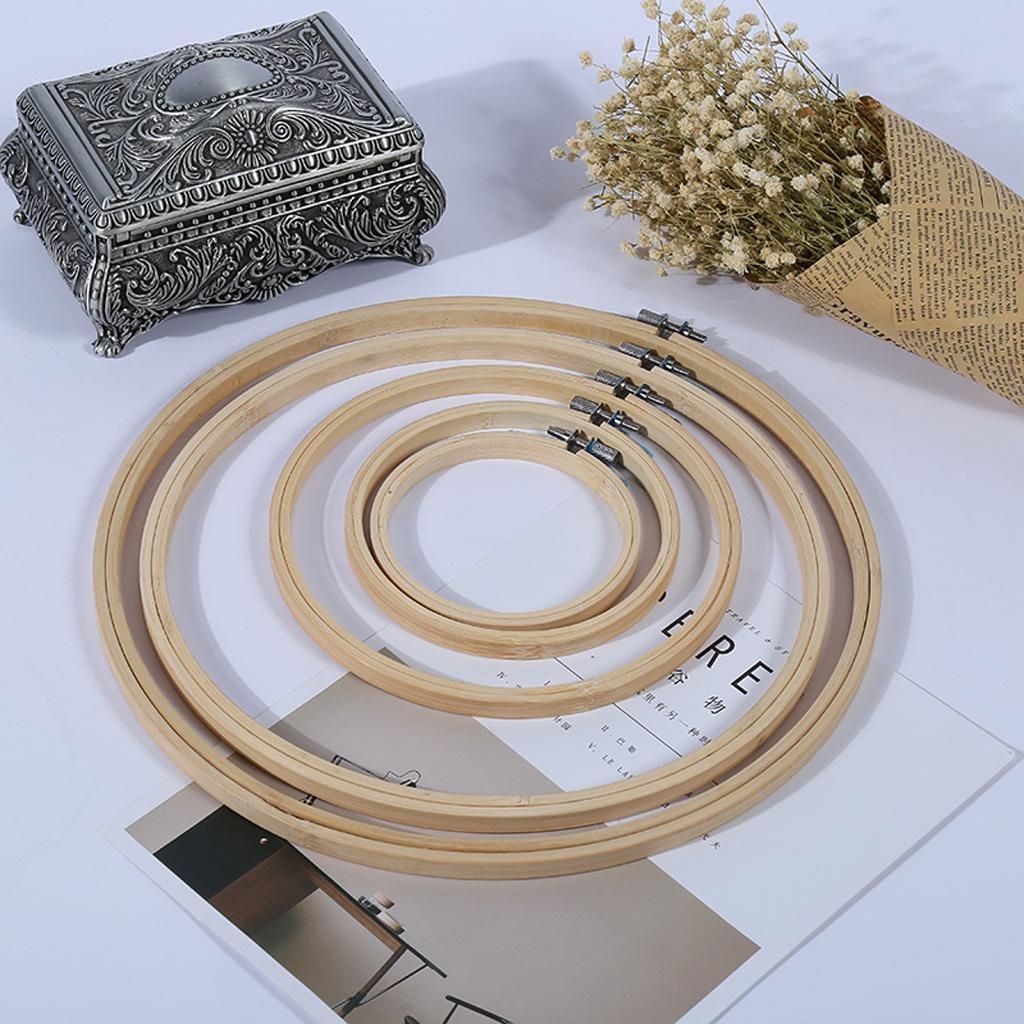 DIY Embroidery Stand Bamboo Cross Stitch Hoop Frame Ring 3 4 5 10 Inch
