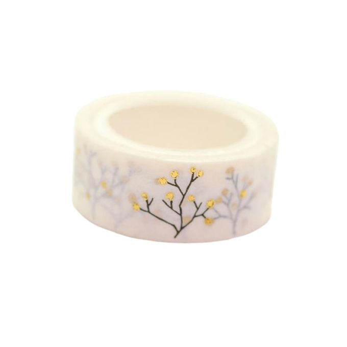 Reative Flashing Gold Leaf Festival De Orative Pra Ti Al  Ing Washi Tape-gold Branch D
