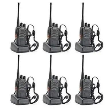 Walkie Talkie Radio With Earpiece - 6 Pieces