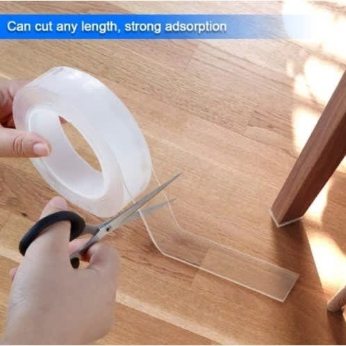 Double Sided Transparent Reusable Adhesive Tape