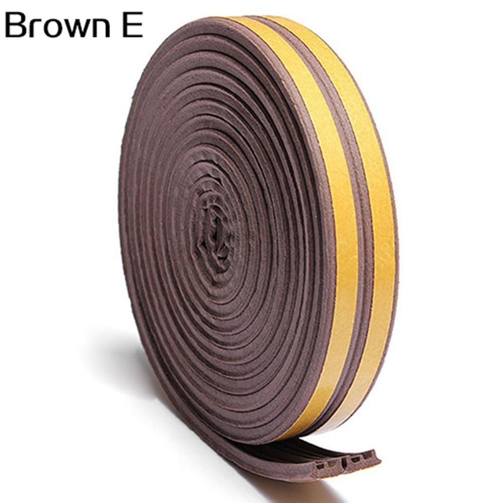 5m/16ft E D P Type Self Adhesive Window Door Draught-Brown