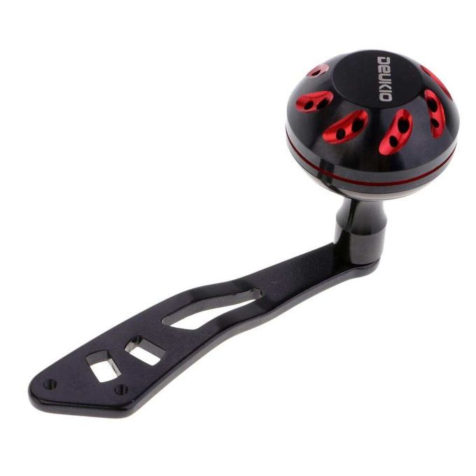Full Metal Knob  Handle Reel Replacement Black Red