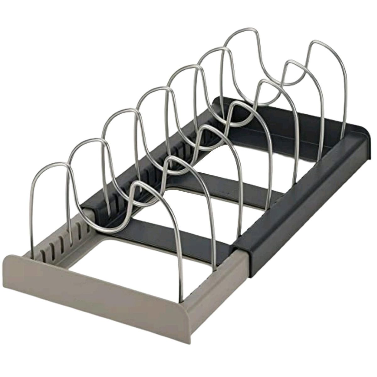 Stainless Steel Pot Organizer Kitchen Storage Rack Stainless for Pots Grey