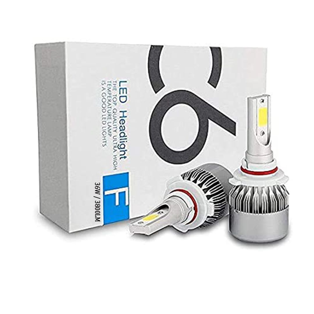 9006 HB3 12V 36W LED COB Canbus Super White 6000K Replacement Headlight Light, 6000K White