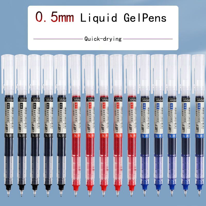 20pcs Quick-drying 0.5 Mm Black Blue Red Ink Writing Pens
