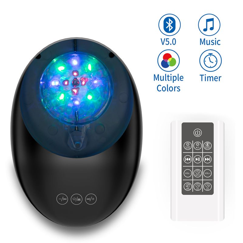 2in1 Galaxy  Speaker Ocean Wave Night Light With  Noise Timer Star Sky Porjectors Lamp Room Decor Adults Kids Gift