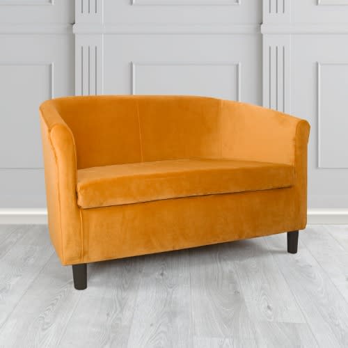Double Fabric Seaters Sofa Tub - Light Orange Armchair/ Bucket Chair