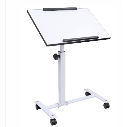 White Laptop Stand Desk - Adjustable