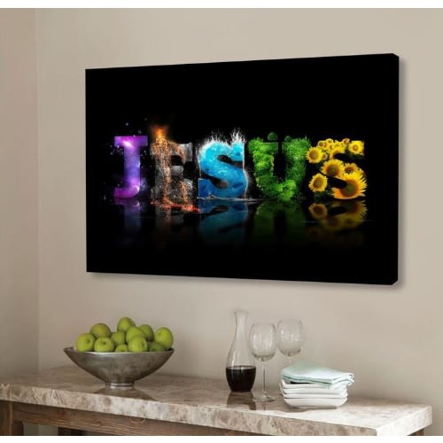 Jesus Name Canvas - 73cm x 53cm