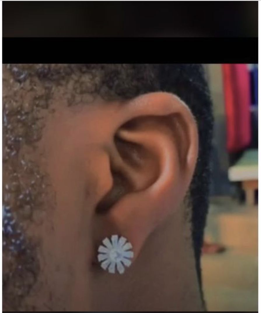 Iced Out Clip On Earring