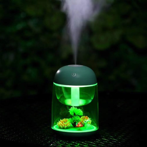 Micro Landscape Air Humidifier Purifier Essential Oil Aroma Diffuser Led Lights