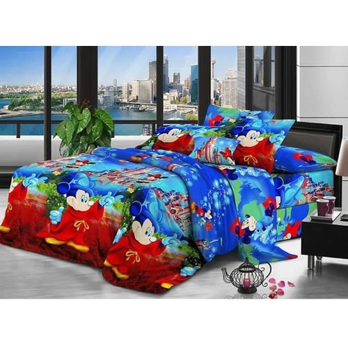 Cartooned Design Bedsheet 6 By 6 With 4 Pillowacases