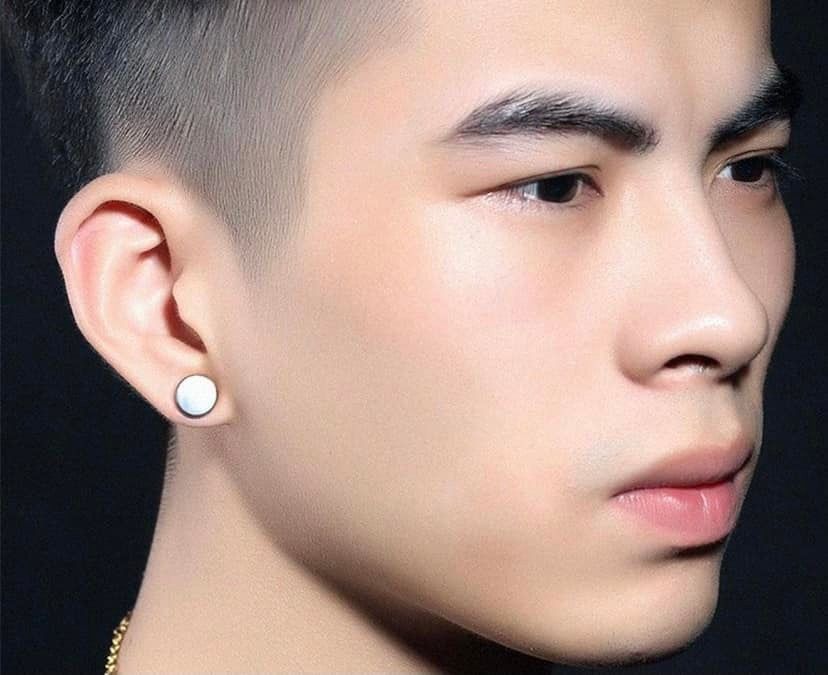 Luxury Stainless Magnetic Stud Silver Earrings