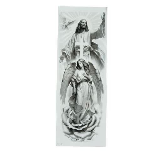 Heaven Dove Angel Cross Full Arm Leg Temporary Waterproof Tattoo Stickers