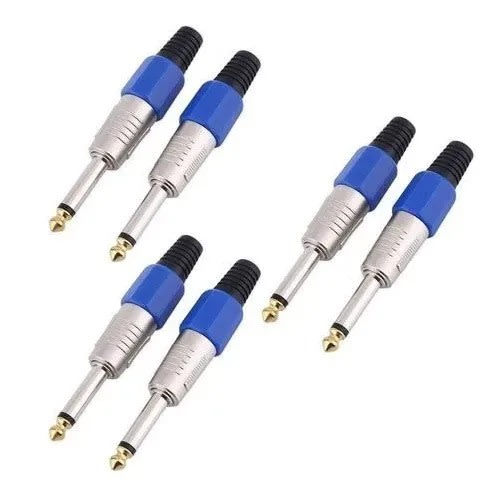 Wire Connector - Mono Audio Jack Amplifier Plugs  - 3 Pairs