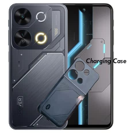 P65 with Charging Case - 6.7" - 128GB ROM - 4GB RAM - 4G Dual SIM - 5000mAh - Black